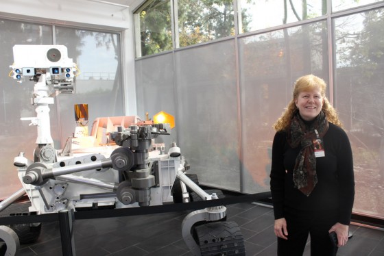 Curiosity rover model at the Jet Propulsion Laboratory.