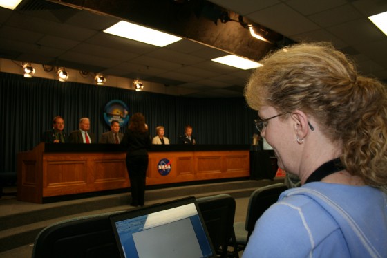 Me at the SDO press conference. Image: Rich Yaeger