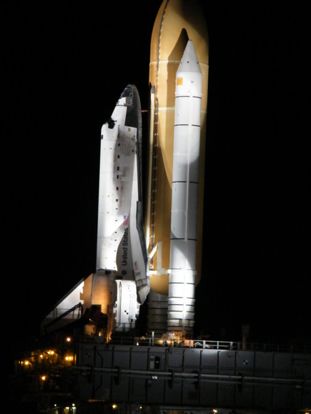 Closeup of Discovery during rollout. Image: Nancy Atkinson