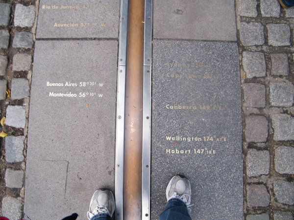 Standing on the Prime Meridian!