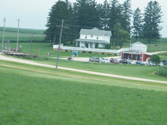 Driving away from the Field of Dreams.